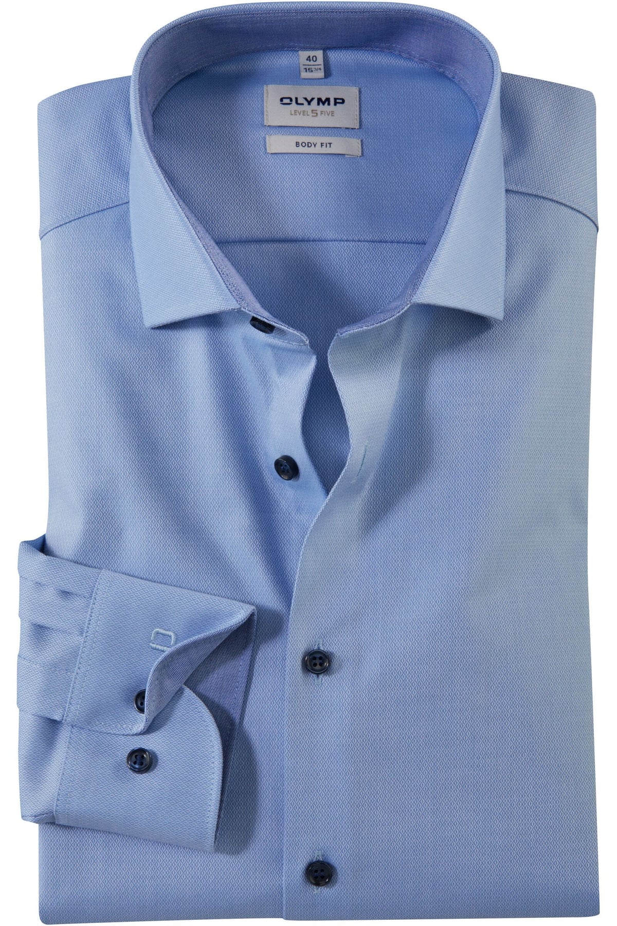 OLYMP Level Five Body Fit Hemd bleu, Faux-uni
