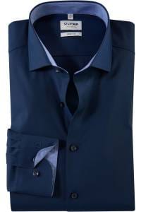 OLYMP Level Five Body Fit Hemd nachtblau, Faux-uni