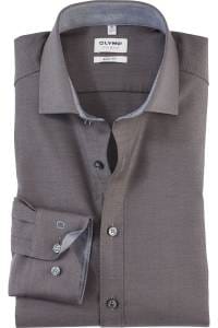 OLYMP Level Five Body Fit Hemd anthrazit, Faux-uni
