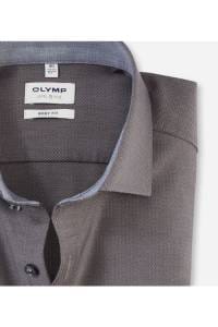 OLYMP Level Five Body Fit Hemd anthrazit, Faux-uni