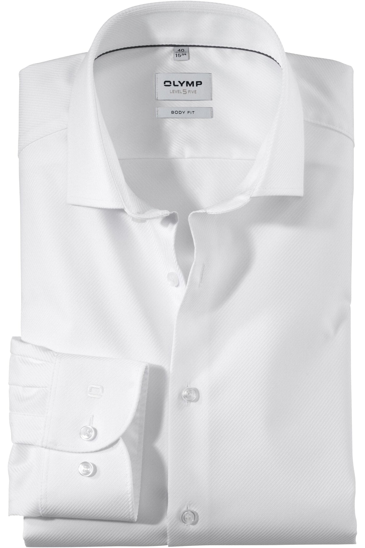 OLYMP Level Five Body Fit Hemd weiss, Einfarbig