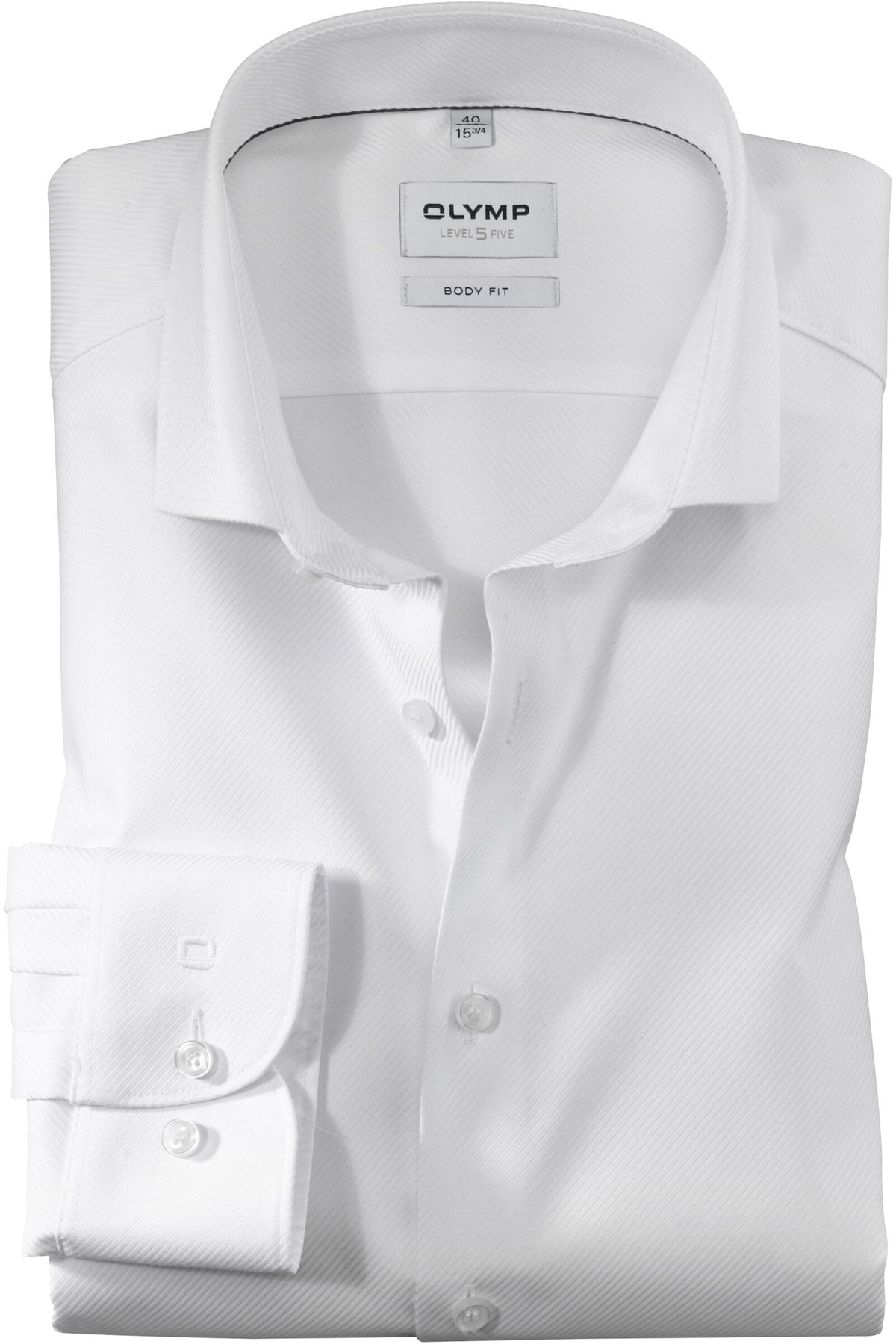 OLYMP Level Five Body Fit Hemd weiss, Gestreift