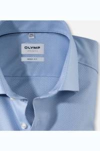 OLYMP Level Five Body Fit Hemd bleu, Einfarbig