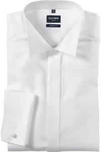 OLYMP Luxor Modern Fit Galahemd weiss, Faux-uni