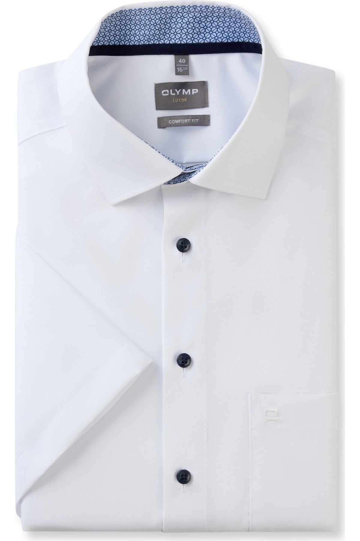 OLYMP Luxor Comfort Fit Hemd weiss, Einfarbig