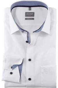 OLYMP Luxor Comfort Fit Hemd weiss, Einfarbig