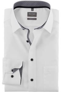 OLYMP Luxor Comfort Fit Hemd weiss, Einfarbig