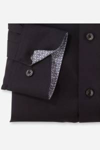 OLYMP Luxor Comfort Fit Hemd schwarz, Einfarbig