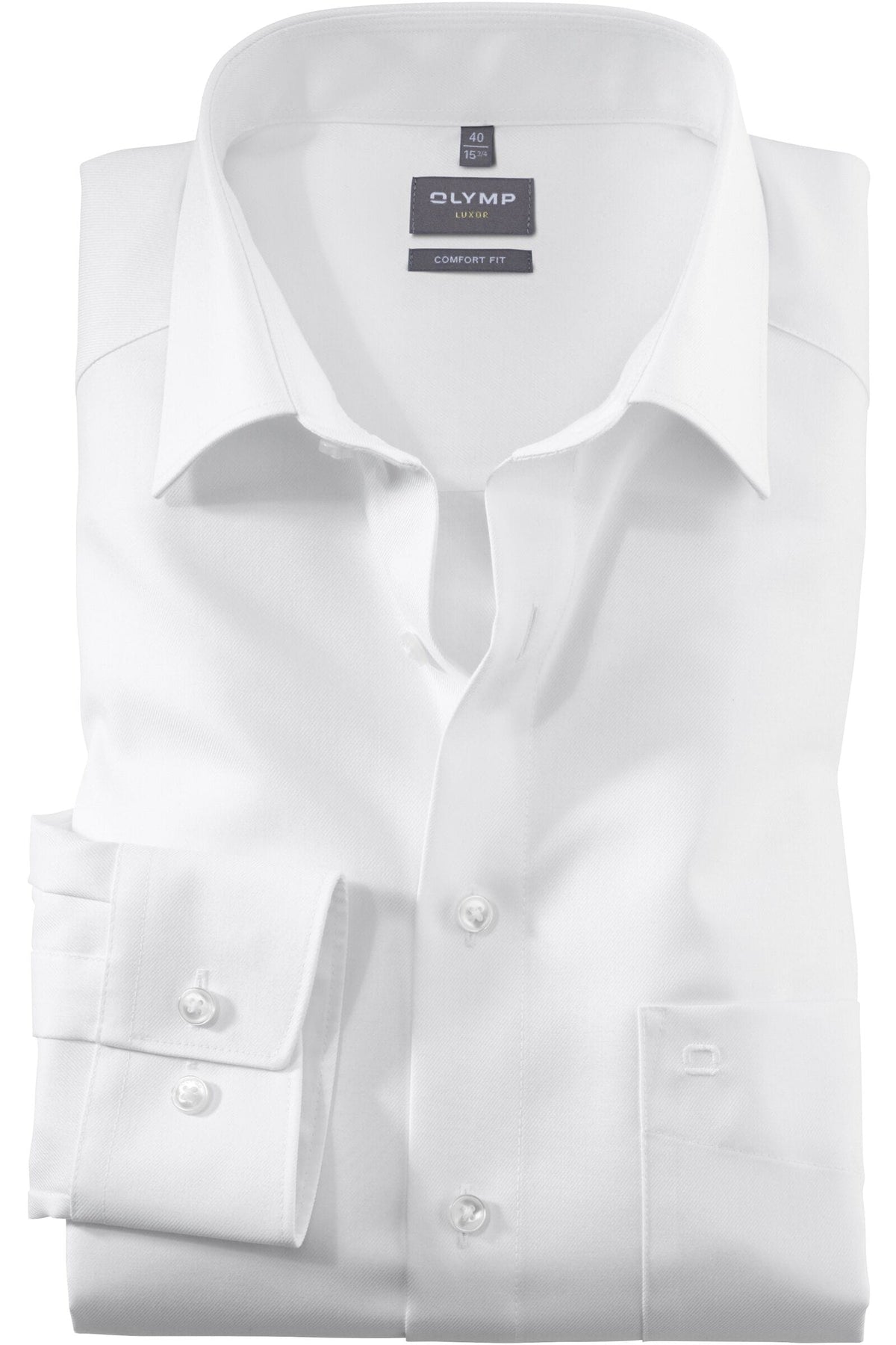 OLYMP Luxor Comfort Fit Hemd weiss, Strukturiert