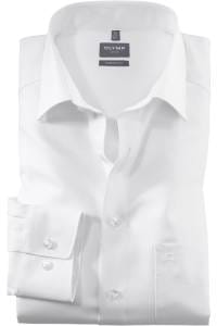 OLYMP Luxor Comfort Fit Hemd weiss, Strukturiert