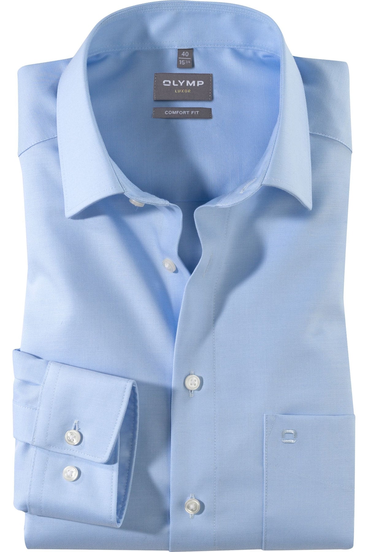 OLYMP Luxor Comfort Fit Hemd hellblau, Strukturiert