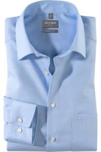 OLYMP Luxor Comfort Fit Hemd hellblau, Strukturiert