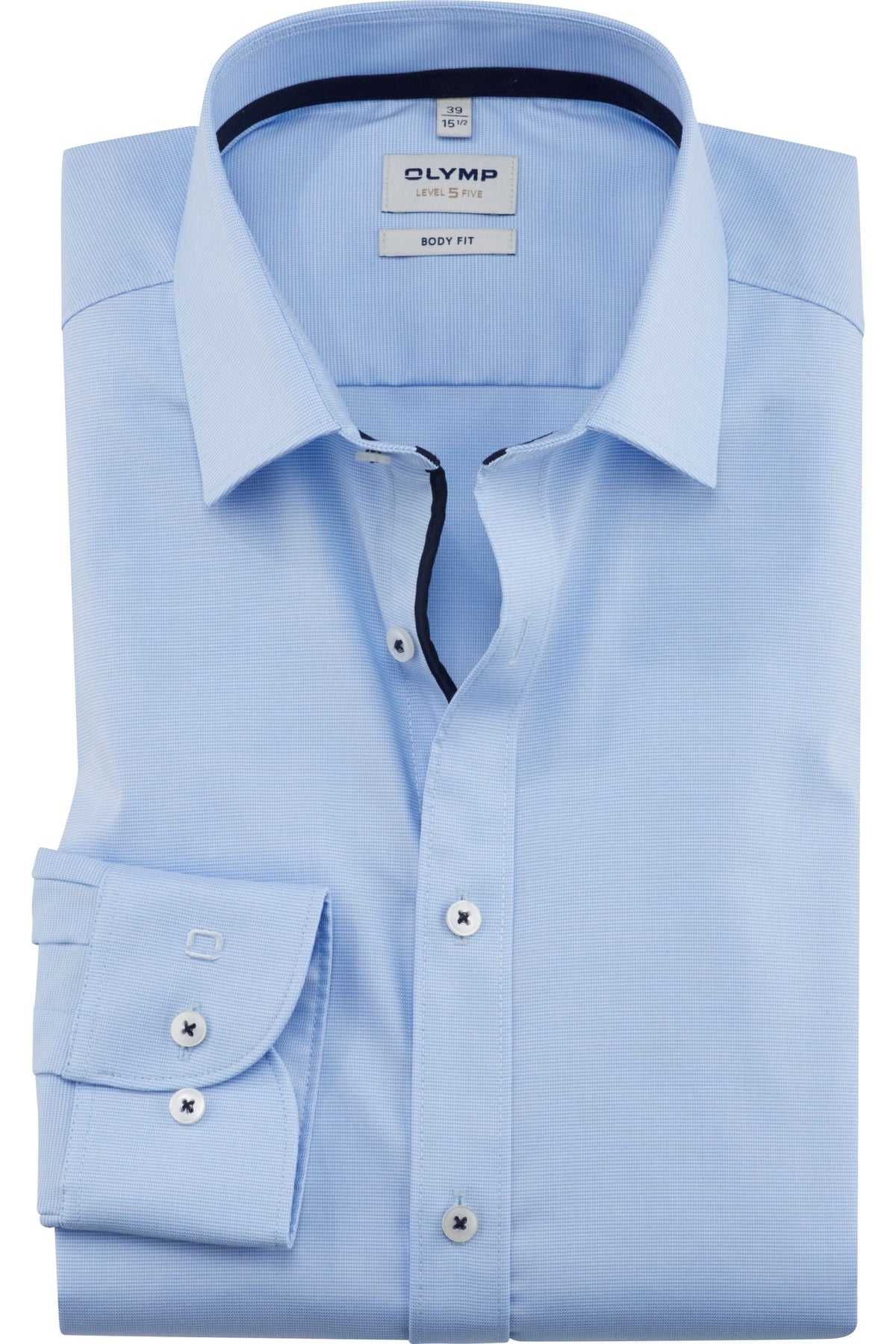 OLYMP Level Five Body Fit Hemd bleu, Faux-uni