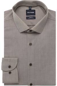 OLYMP Level Five Performance Climate Control Body Fit Hemd taupe, Einfarbig