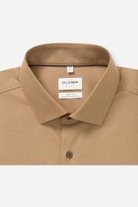 OLYMP Level Five Performance Climate Control Body Fit Hemd braun, Einfarbig