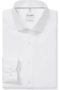 OLYMP Level Five Performance Climate Control Body Fit Hemd weiss, Einfarbig
