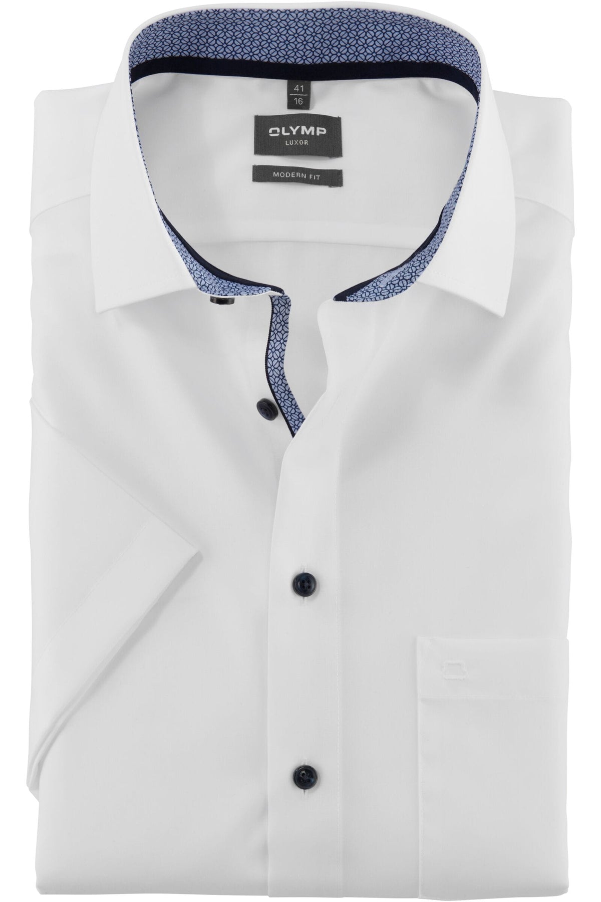 OLYMP Luxor Modern Fit Hemd weiss, Einfarbig