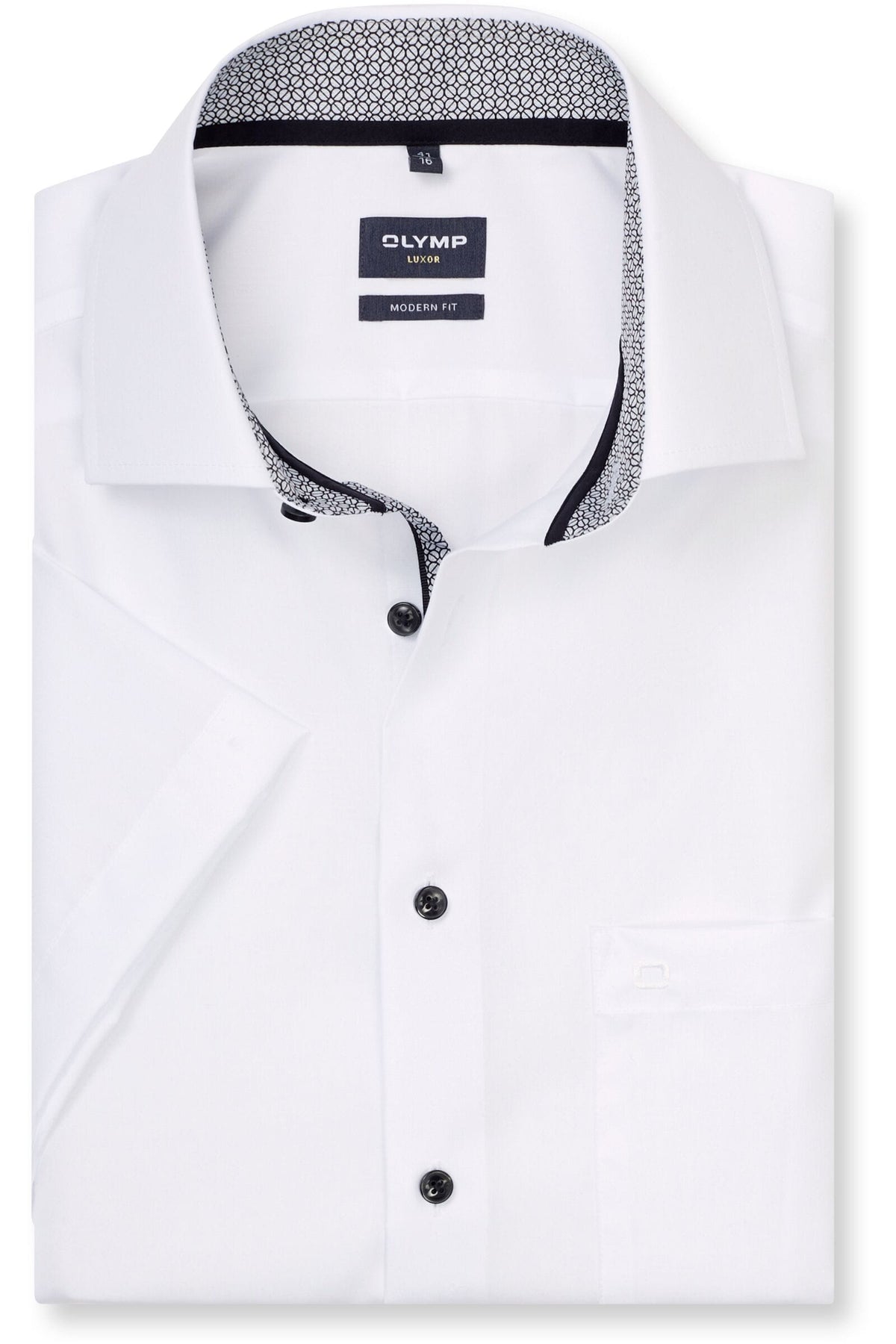 OLYMP Luxor Modern Fit Hemd weiss, Einfarbig