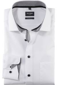 OLYMP Luxor Modern Fit Hemd weiss, Einfarbig