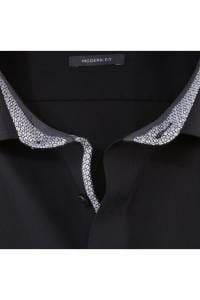 OLYMP Luxor Modern Fit Hemd schwarz, Einfarbig