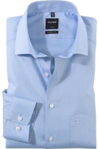 OLYMP Luxor Modern Fit Hemd bleu, Einfarbig