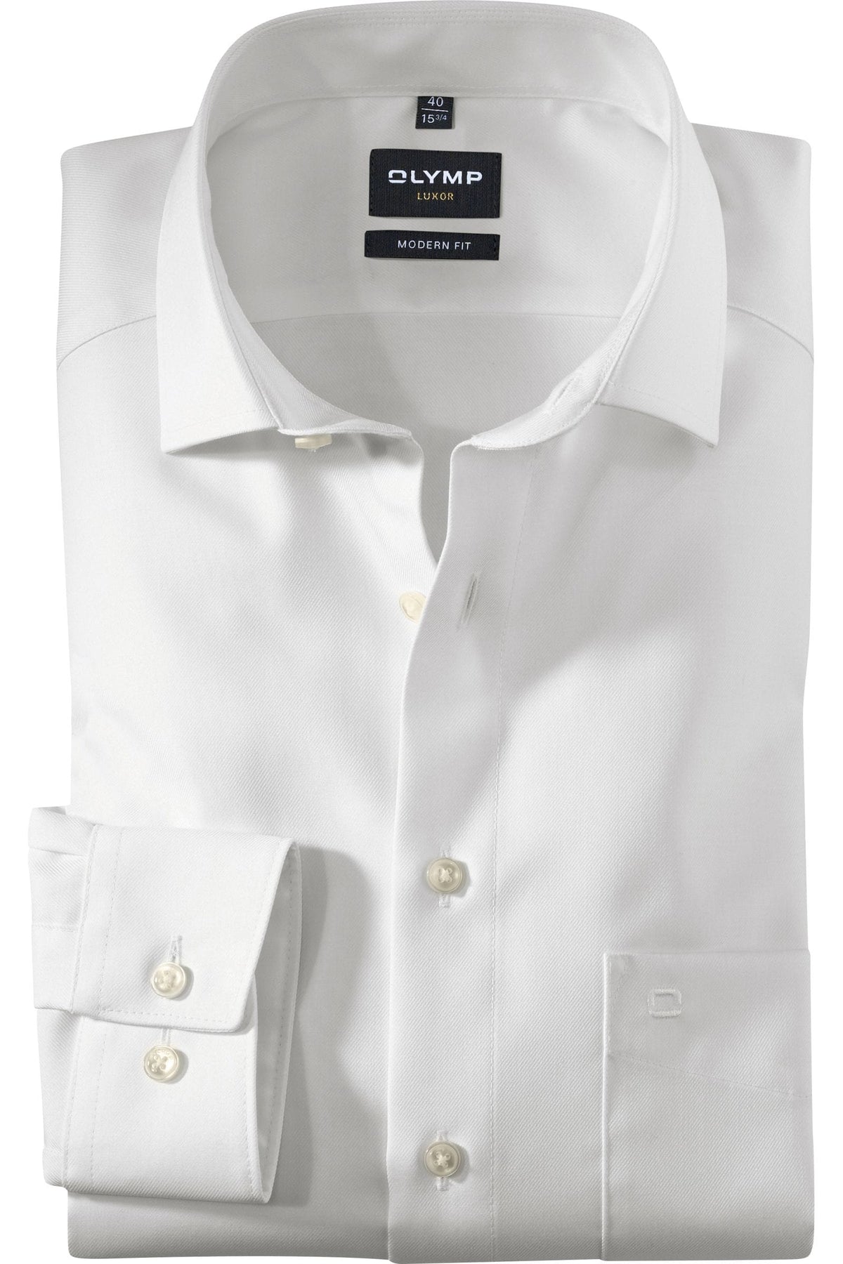 OLYMP Luxor Modern Fit Hemd weiss, Einfarbig