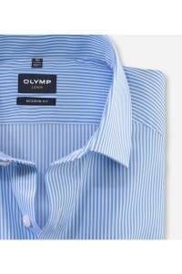 OLYMP Luxor Modern Fit Hemd bleu, Gestreift