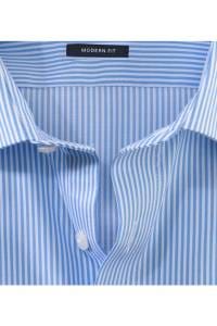 OLYMP Luxor Modern Fit Hemd bleu, Gestreift
