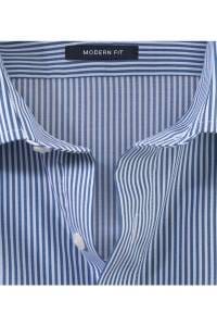 OLYMP Luxor Modern Fit Hemd marine, Gestreift