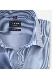 OLYMP Luxor Modern Fit Hemd marine, Gestreift