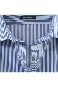 OLYMP Luxor Modern Fit Hemd marine, Gestreift