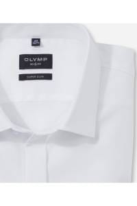 OLYMP No. Six Super Slim Galahemd weiss, Einfarbig