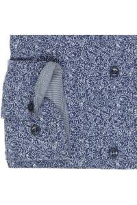 OLYMP Level Five Body Fit Hemd marine/weiss, Blumen