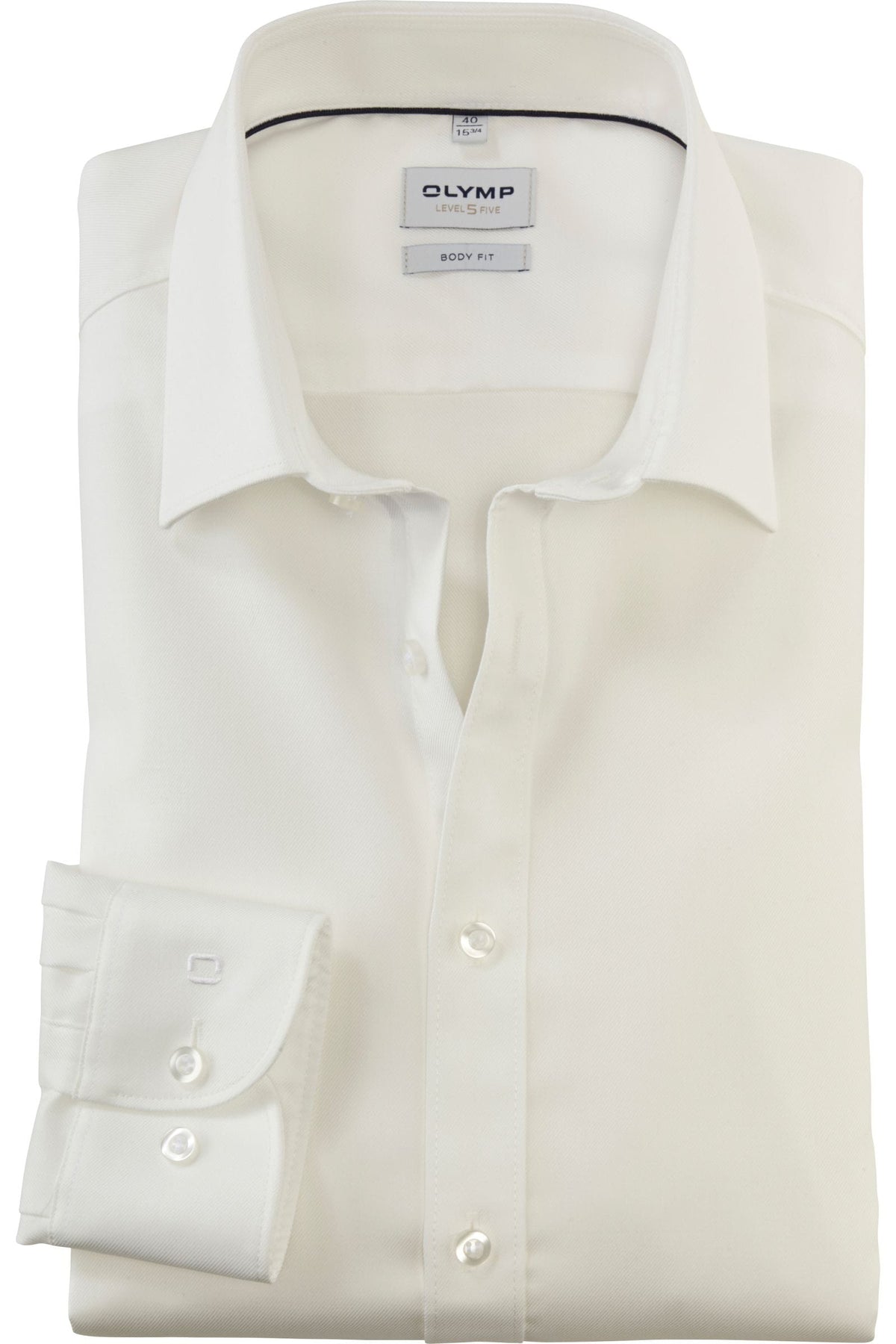 OLYMP Level Five Body Fit Hemd hellbeige, Einfarbig