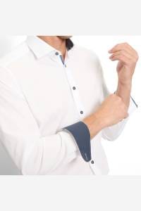 OLYMP Level Five Body Fit Hemd weiss, Einfarbig