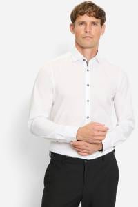 OLYMP Level Five Body Fit Hemd weiss, Einfarbig