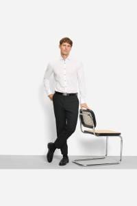 OLYMP Level Five Body Fit Hemd weiss, Einfarbig