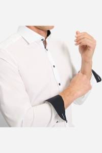 OLYMP Level Five Body Fit Hemd weiss, Einfarbig