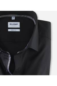 OLYMP Level Five Body Fit Hemd schwarz, Einfarbig