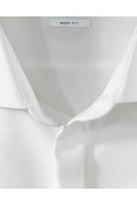 OLYMP Level Five Body Fit Galahemd hellbeige, Faux-uni