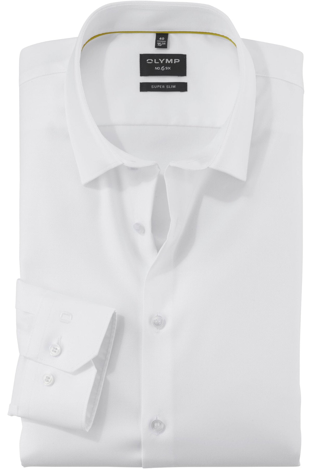 OLYMP No. Six Super Slim Hemd weiss, Einfarbig