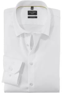 OLYMP No. Six Super Slim Hemd weiss, Einfarbig