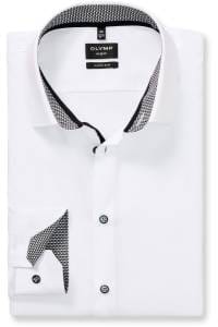 OLYMP No. Six Super Slim Hemd weiss, Einfarbig