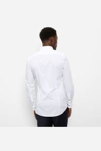 OLYMP No. Six Super Slim Hemd weiss, Einfarbig