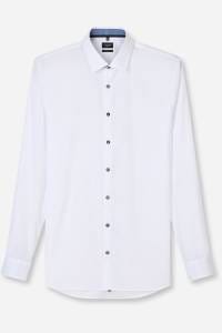 OLYMP No. Six Super Slim Hemd weiss, Einfarbig
