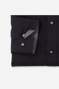 OLYMP No. Six Super Slim Hemd schwarz, Einfarbig
