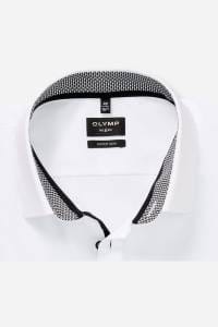 OLYMP No. Six Super Slim Hemd weiss, Einfarbig