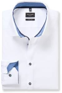 OLYMP No. Six Super Slim Hemd weiss, Einfarbig