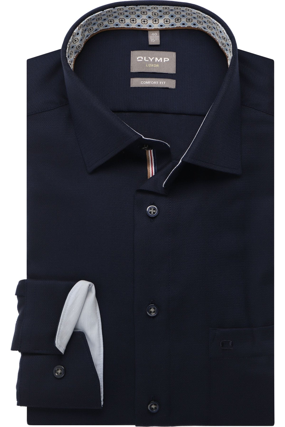 OLYMP Luxor Comfort Fit Hemd marine, Faux-uni