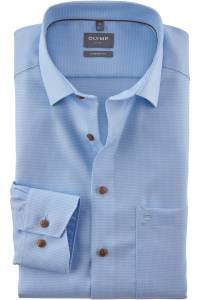 OLYMP Luxor Comfort Fit Hemd bleu, Faux-uni
